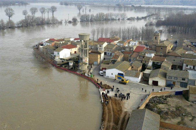 obras de emergencia para reparación de daños en la cuenca del Ebro