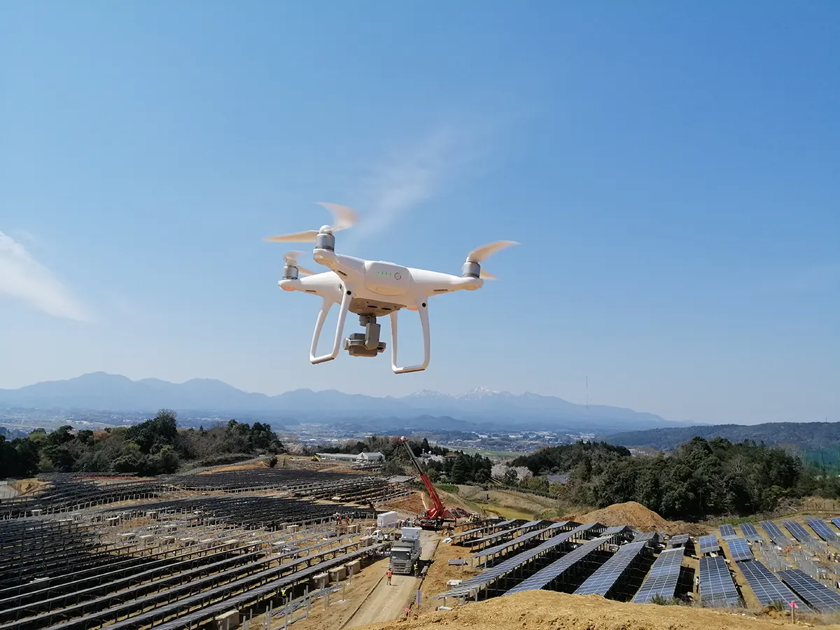 photogrammetry services at photovoltaic plant in japan