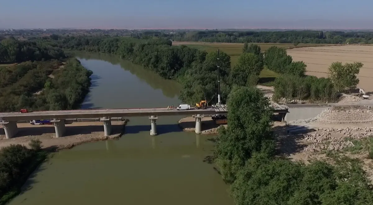 topography in control of works of the bridge over the river ebro in alagón (zaragoza)