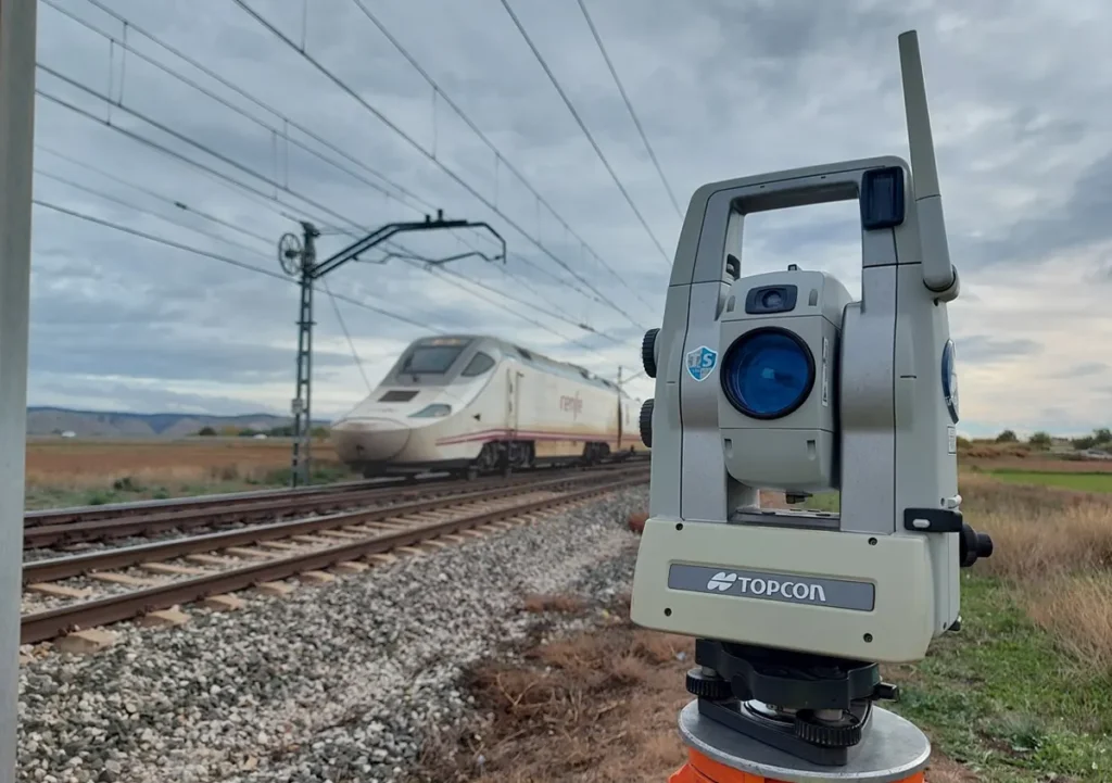 topography in railway control of the high speed line of adif in saragossa